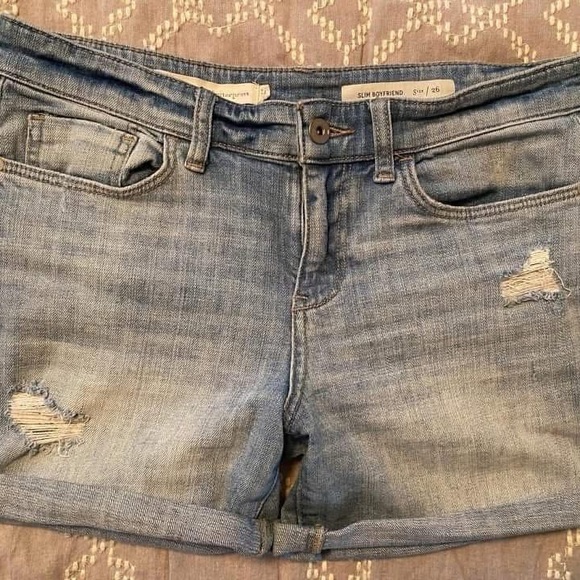 Pilcro Anthropologie Slim Boyfriend Shorts Sz 26 - Picture 3 of 4
